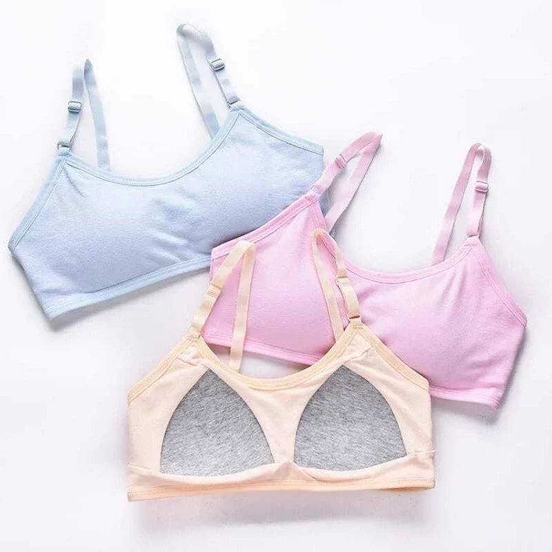 Cotton Sports Training Bras Casual Back Buckle Teenage Lingerie No Steel Rings Sports Bra Elastic Breathable Student Underwear