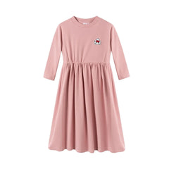Classic Cotton Three-Quarter Girls Dress