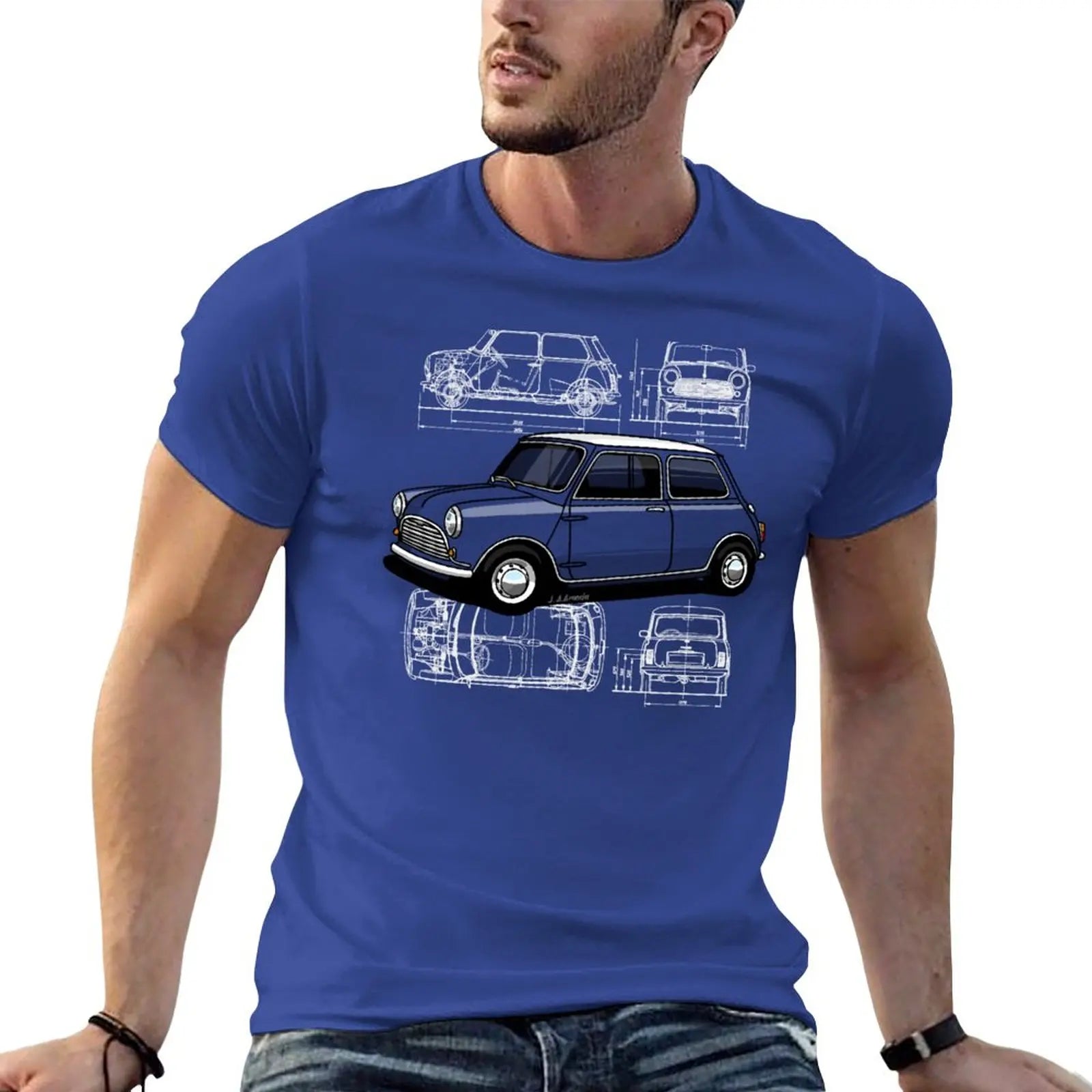 Vintage Rally Sketch Cotton Tee