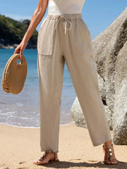 High Waist Loose Pocket Pants
