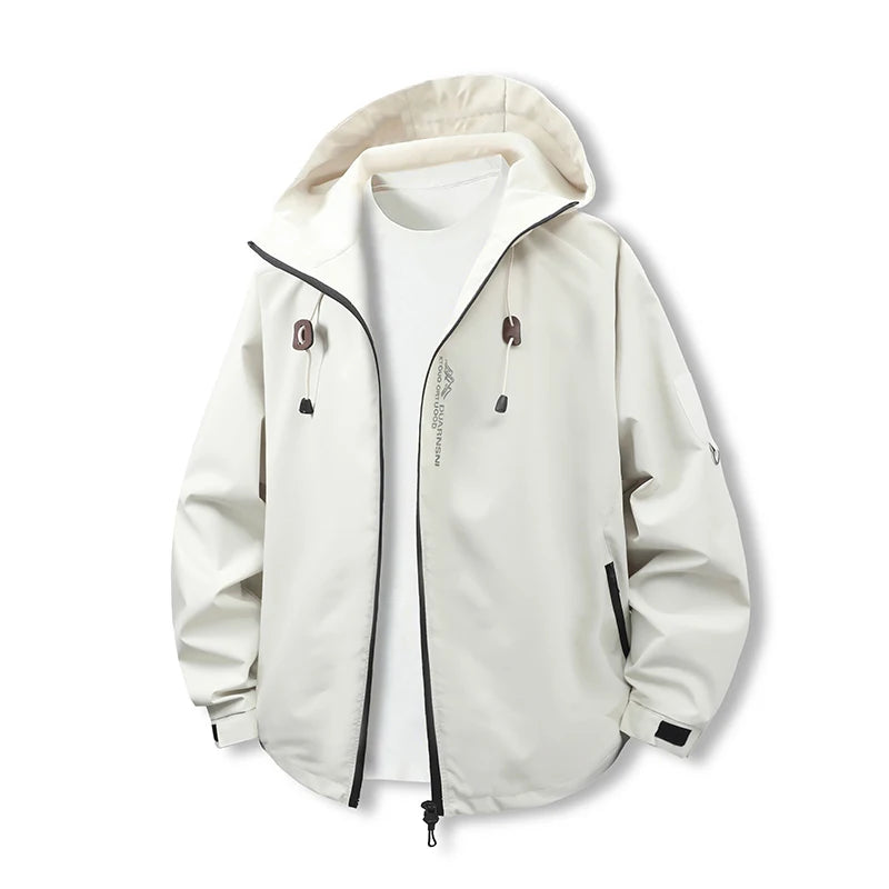 Modern Hooded Zipper Trench Coat