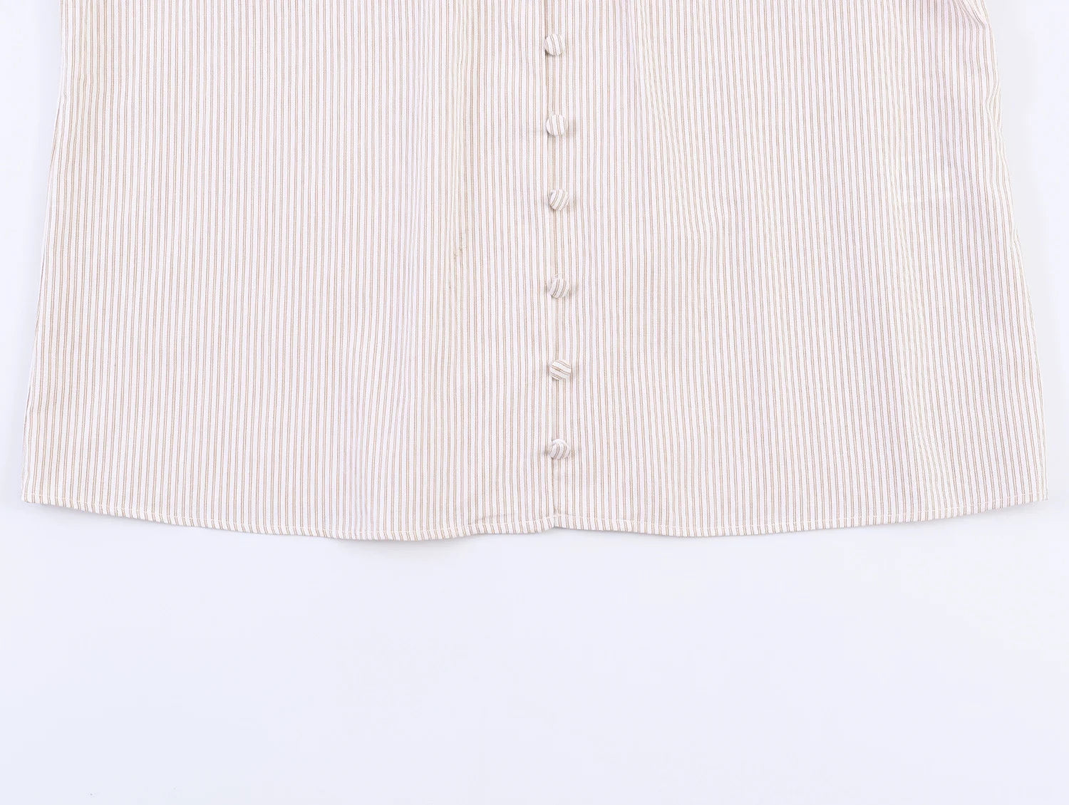 HH Women Elegant Striped Casual Spring Shirt Puff Sleeves Bow Decoration Blouse Female Loose Versatile Single-breasted Blouse