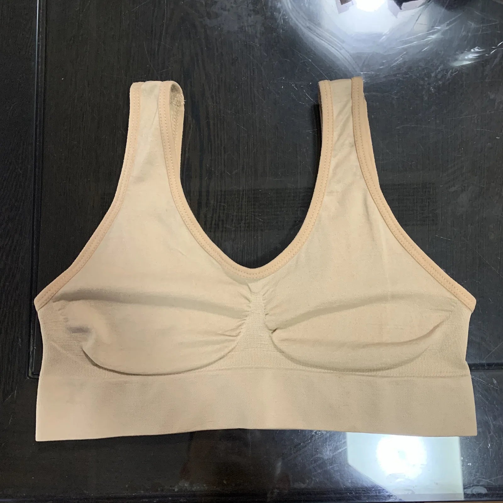 3 Pack Women Sports Bra Wirefree Yoga Bras Tank Top High Intensity Push Up Three Color Solid Color Elastic Sports Bra