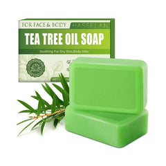 Tea Tree Soap for Face & Body Acne, 100g Tea Tree Oil Soap Bar for Face & Body Natural Skin Cleanser for Oily, Dry & Itchy Skin