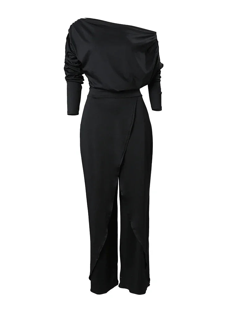 Elegant Office Wide Leg Jumpsuit