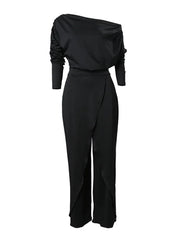 Elegant Office Wide Leg Jumpsuit