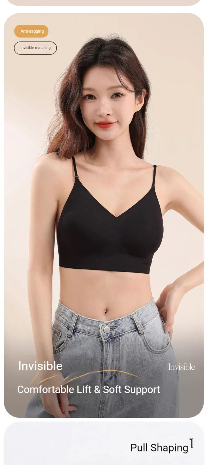 High Elastic Sports Bra 3 Ways Wearing Cross Back Wireless Padded Brassiere Breathable Invisible Yoga Fitness Workout Lingerie