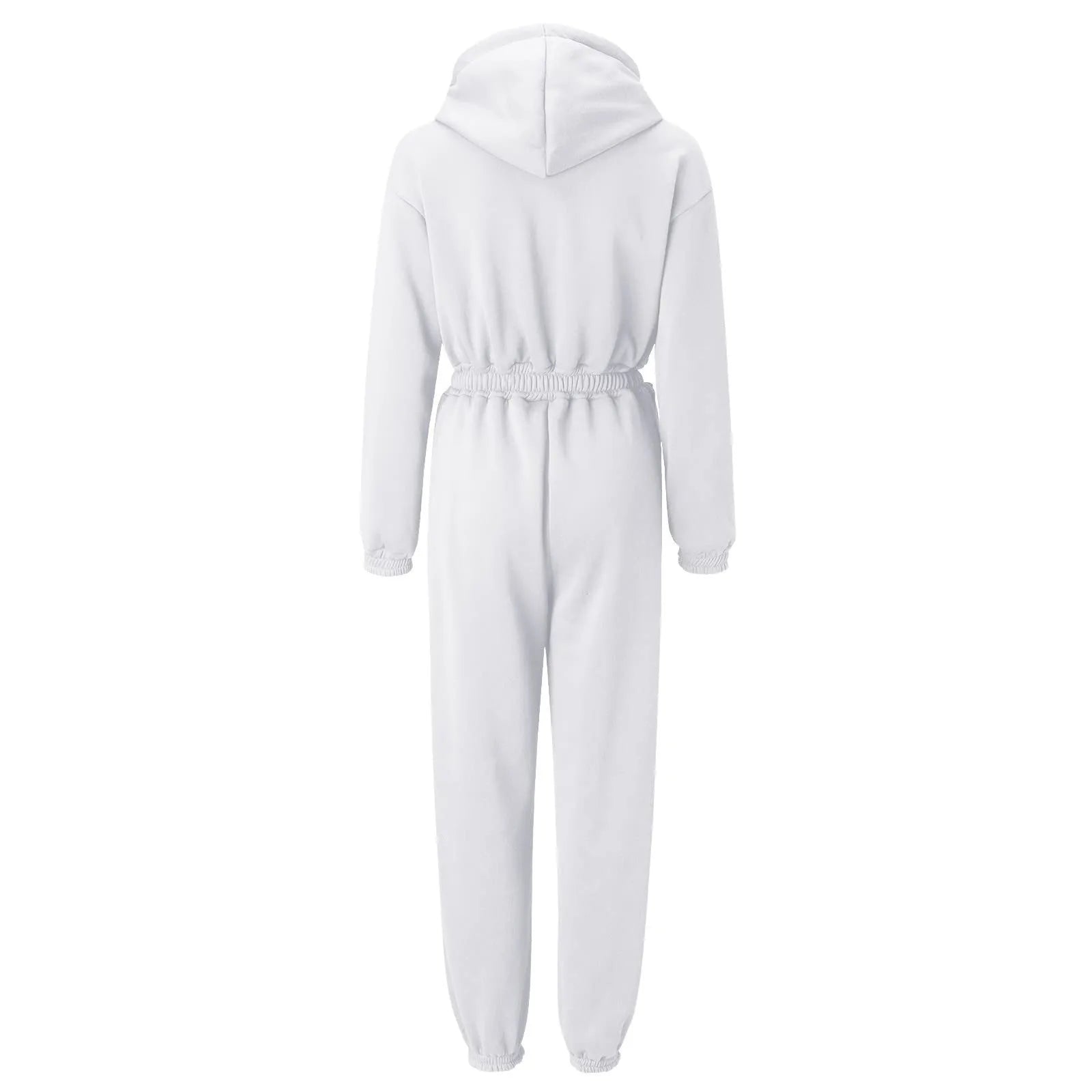 Fleece Hooded Wide Leg Jumpsuit
