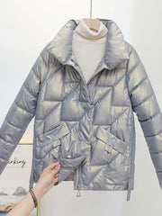 Glossy Winter Cotton Padded Parka