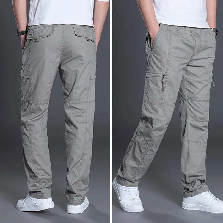 Relaxed Straight Casual Cotton Pants