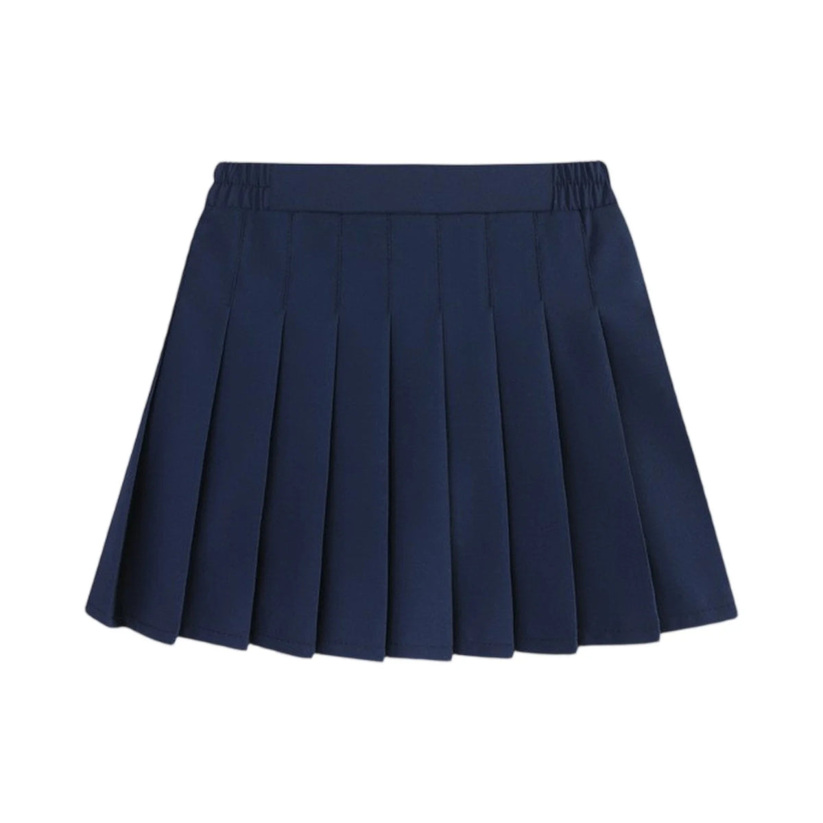 Girls Summer Skirts Kids Fashion Solid Color Pleated High Waist A-Line Skirts Daily Casual Elastic Waist Mini Skirt Bottoms