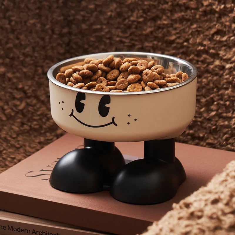 Smiling Face High-Leg Steel Bowl