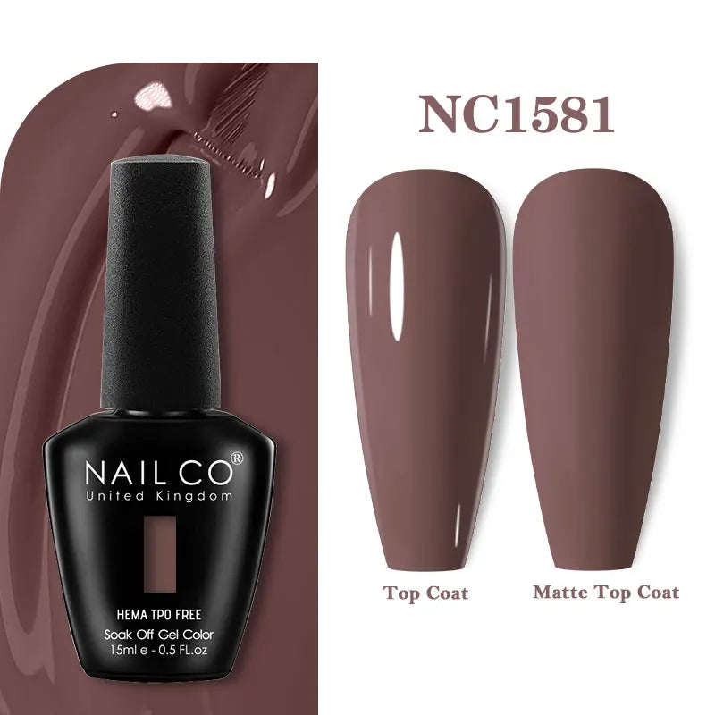 NAILCO 333 Colors Gel Nail Polish Semi Permanent Varnishes Nails Art Design Hybrid Soak Off Top Base Coat UV Gel Manicure 15ml