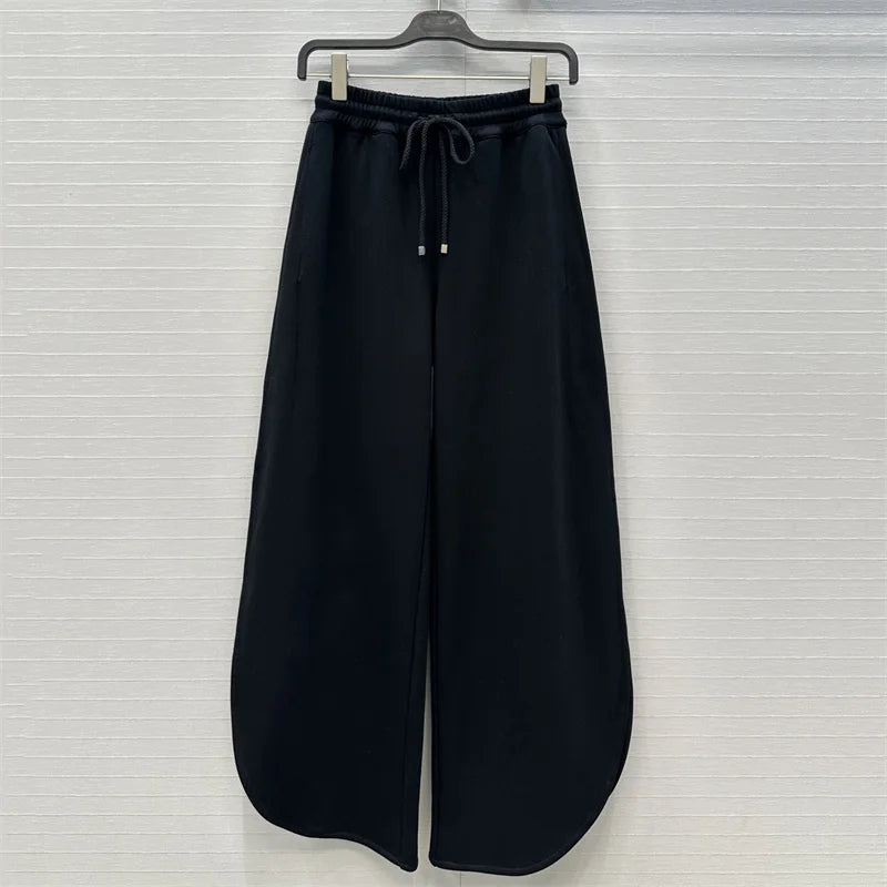Elastic Waist Cotton Wide Pants