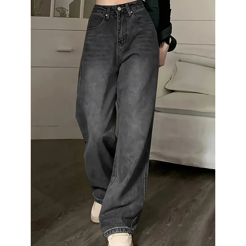 Loose High Waist Wide Jeans