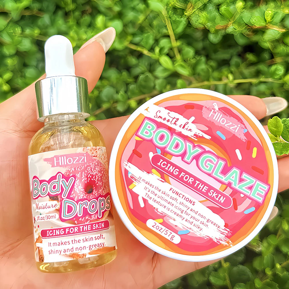 Body Glaze & Body Oil Combination Various Flavors Non-greasy Hydrating and Moisturizing Body Lotion Massage