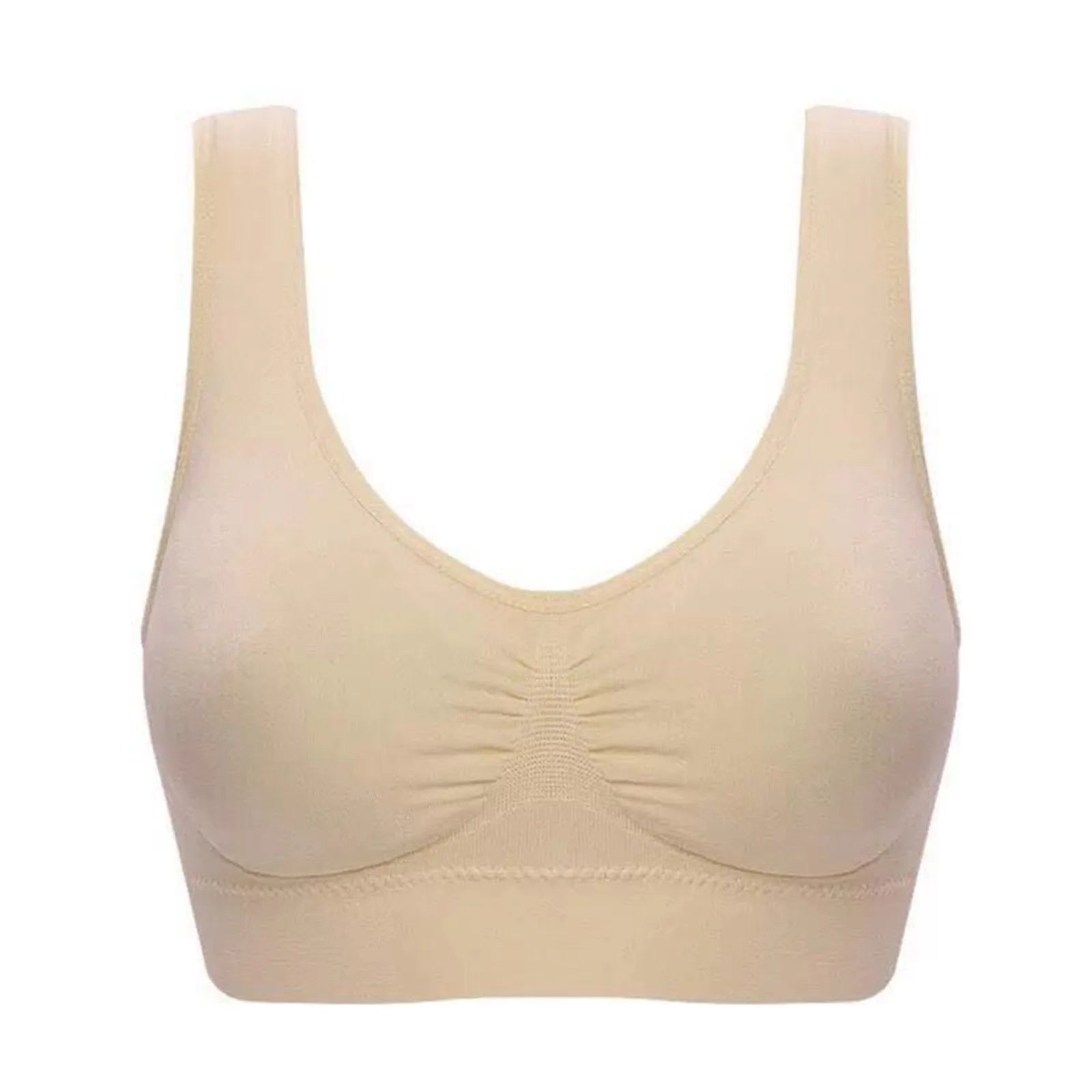 3 Pack Women Sports Bra Wirefree Yoga Bras Tank Top High Intensity Push Up Three Color Solid Color Elastic Sports Bra