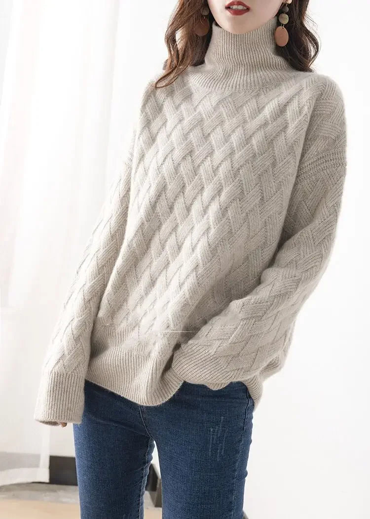 Oversized Turtleneck Winter Knit Sweater