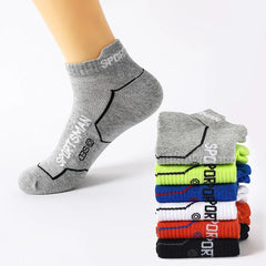 Men’s Cotton Mesh Ankle Sports Socks – 6 Pairs