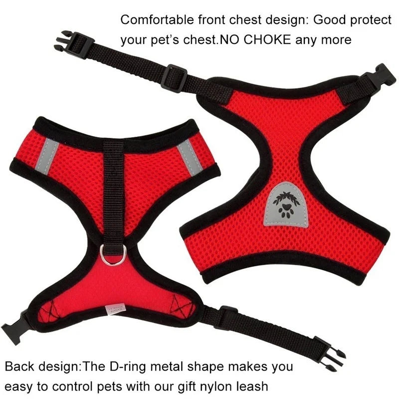 Breathable Mesh Vest Lead Leash