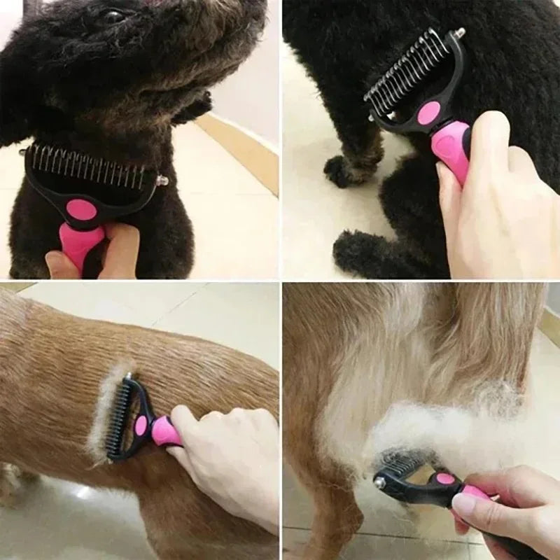 Pet Deshedding Brush Cat Comb Self Cleaning Hair Remover Grooming Tool for Dog and Cats De-Matting Comb Cleaning Pets Supplies