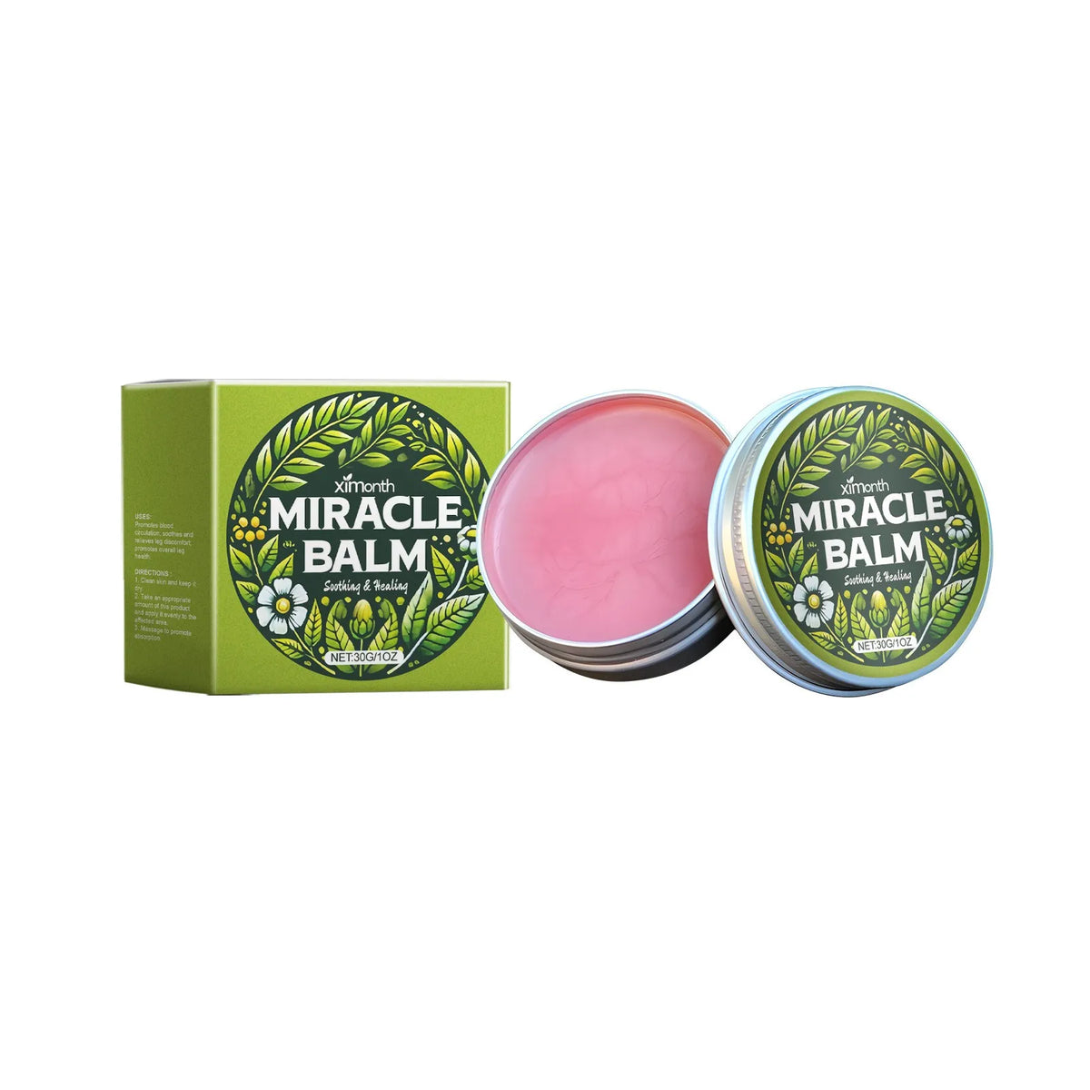 Natural Herbal Miracle Balm 30g Soothing Relief Dry Skin Hydrating Repair Body Care Cream Easy To Apply