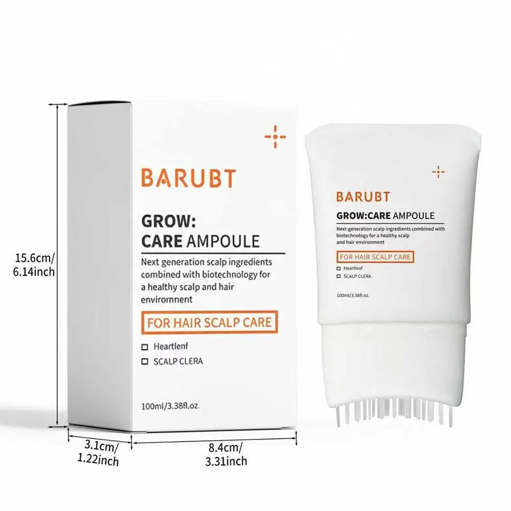 Hair Growth Serum with Built-in Brush Scalp Massager Nourishing Repair Essence for Damaged Hair Roots,Thickening Strengthening