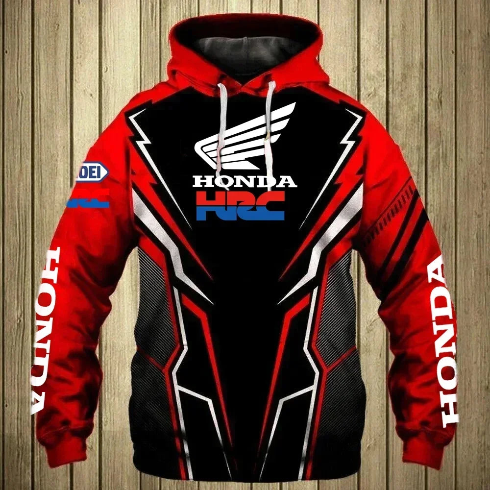 Racing Style Long Sleeve Hoodie