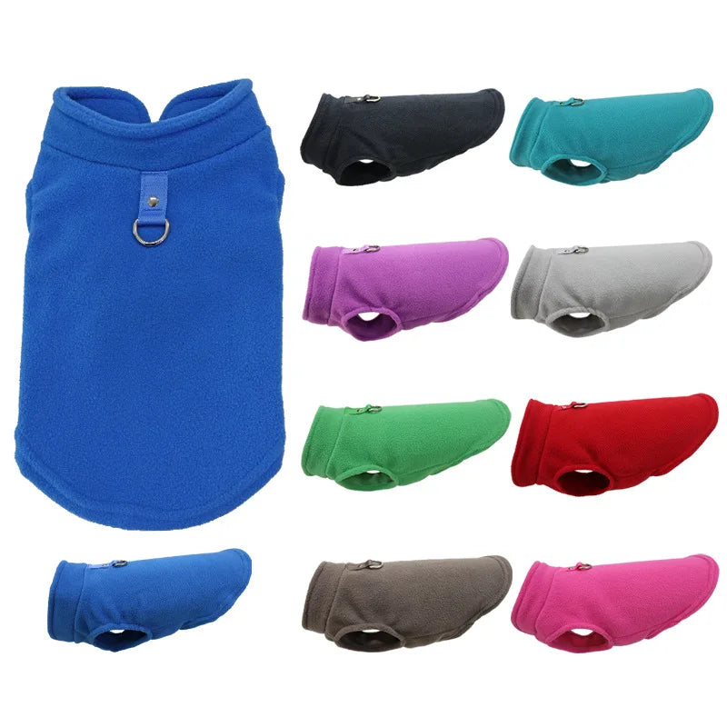 D-Ring Warm Fleece Dog Vest