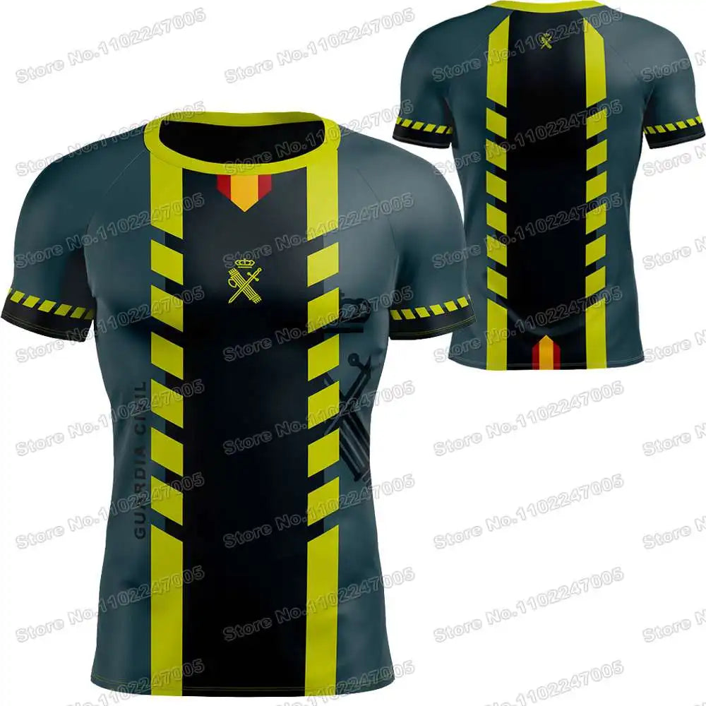 2025 Spanish Civil Guard T Shirt Men Outdoor Shirts Spain Military Clothing Training Tops Downhill MTB Jersey Running Sportswear