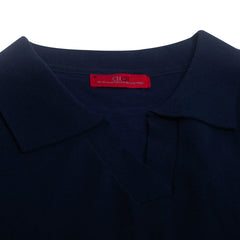 V Neck Embroidered Casual Polo