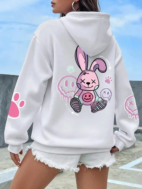 Urban Oversized Printed Fleece Hoodie