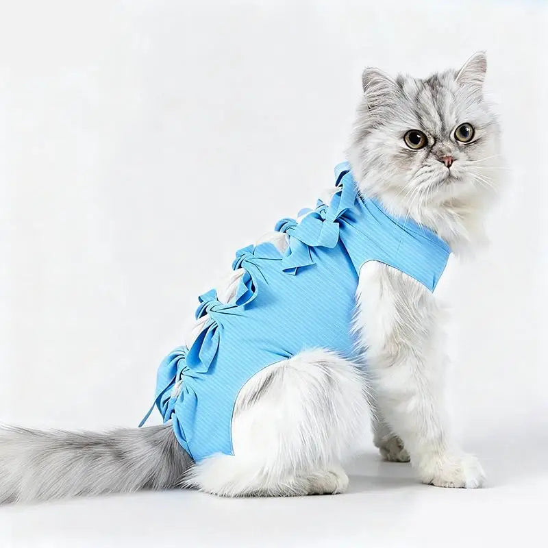 Pet Neutering Suit Cat Postoperative Recovery Clothes Anti-Licking Adjustable Wound Protective Clothing Pet Supplies
