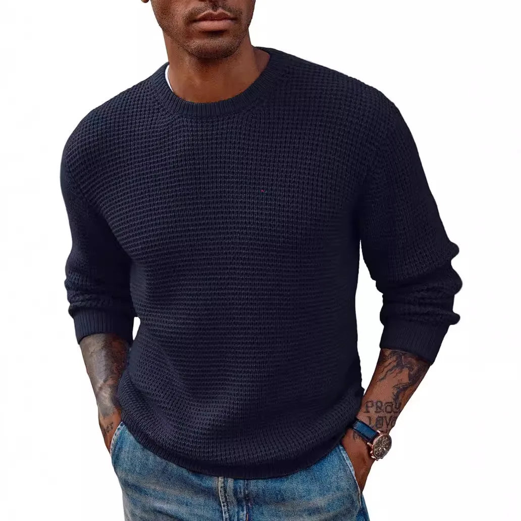 Men’s O-Neck Knit Pullover Sweater