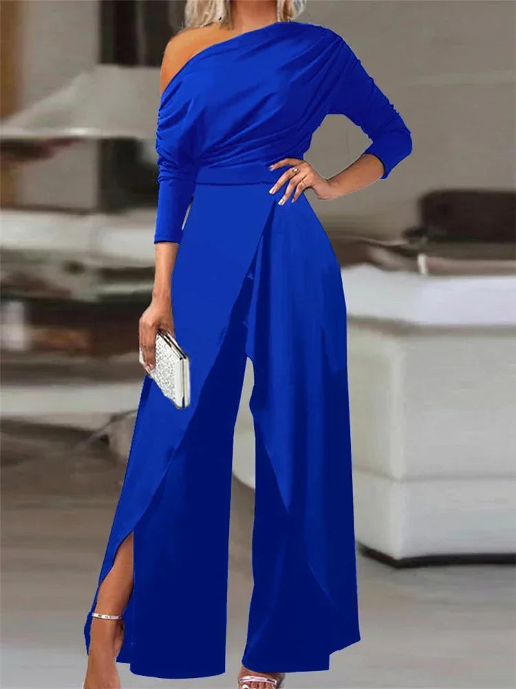 Elegant Office Wide Leg Jumpsuit