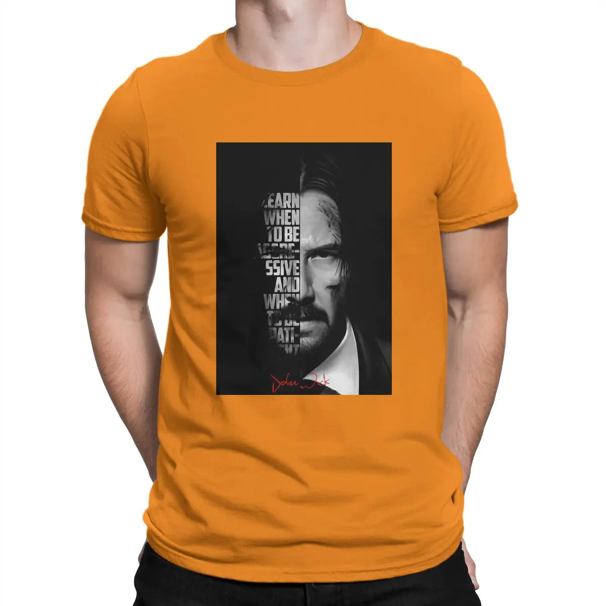 Monochrome Graphic Cotton Tee Men