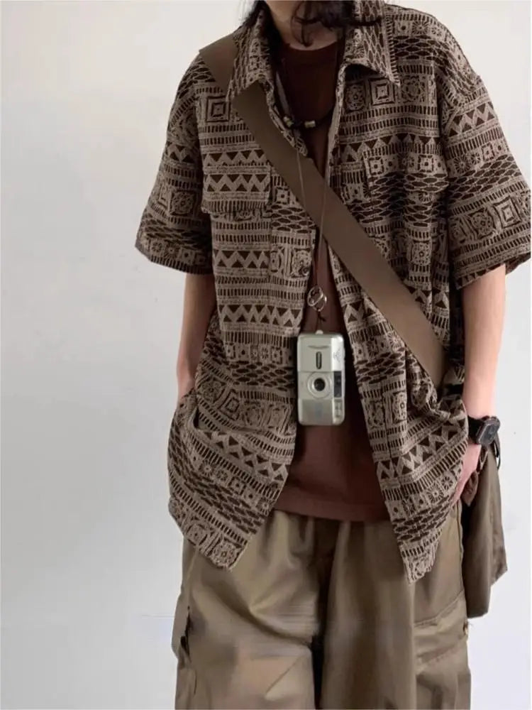 Ethnic Casual Beach Shirt Men