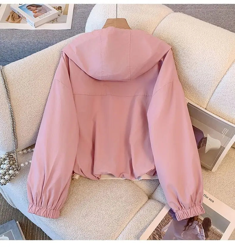 Hooded Casual Zipper Workwear Jacket