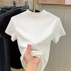 Elegant Half High Neck Tee