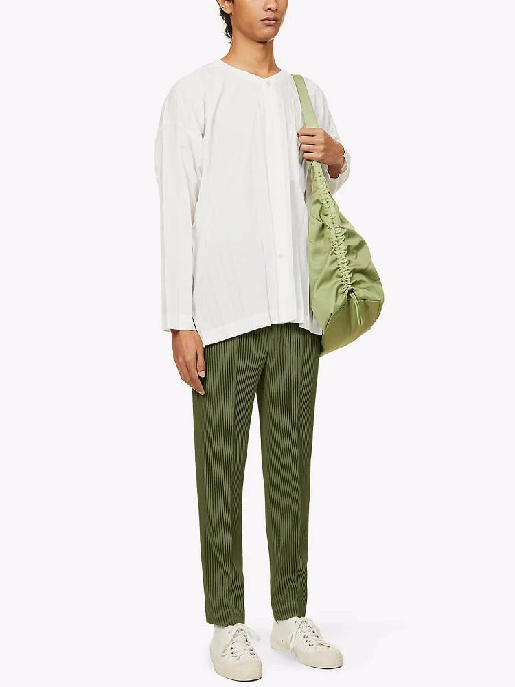 Japanese Pleated Streetwear Suit Pants