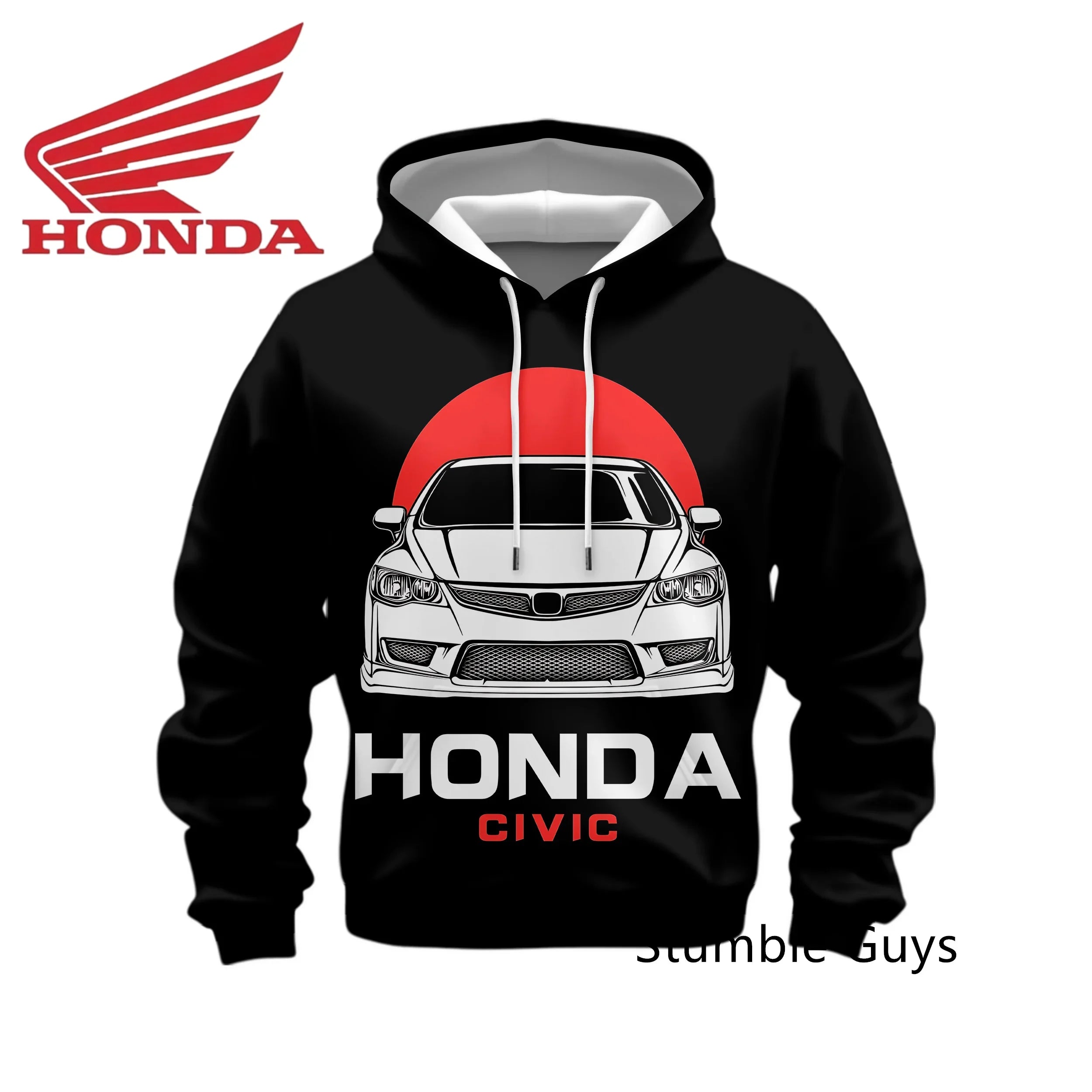 Racing Style Long Sleeve Hoodie