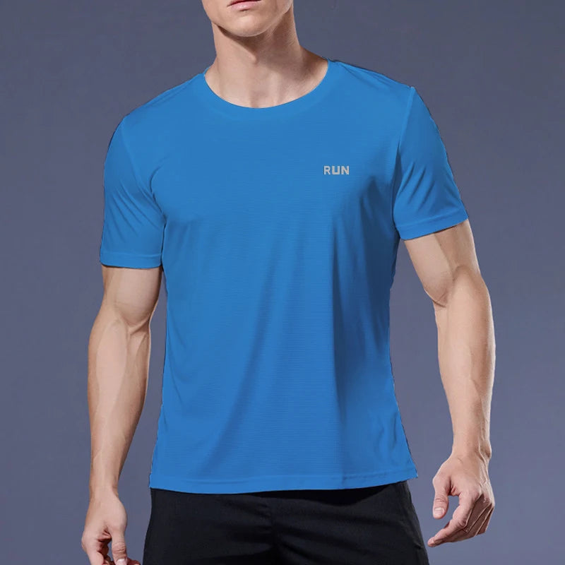 Men's Fitness Gym T Shirts 2020 Shirt Homme Running Men Designer Quick Dry T-Shirts Running Slim Fit Tops Tees Sport Muscle Tee