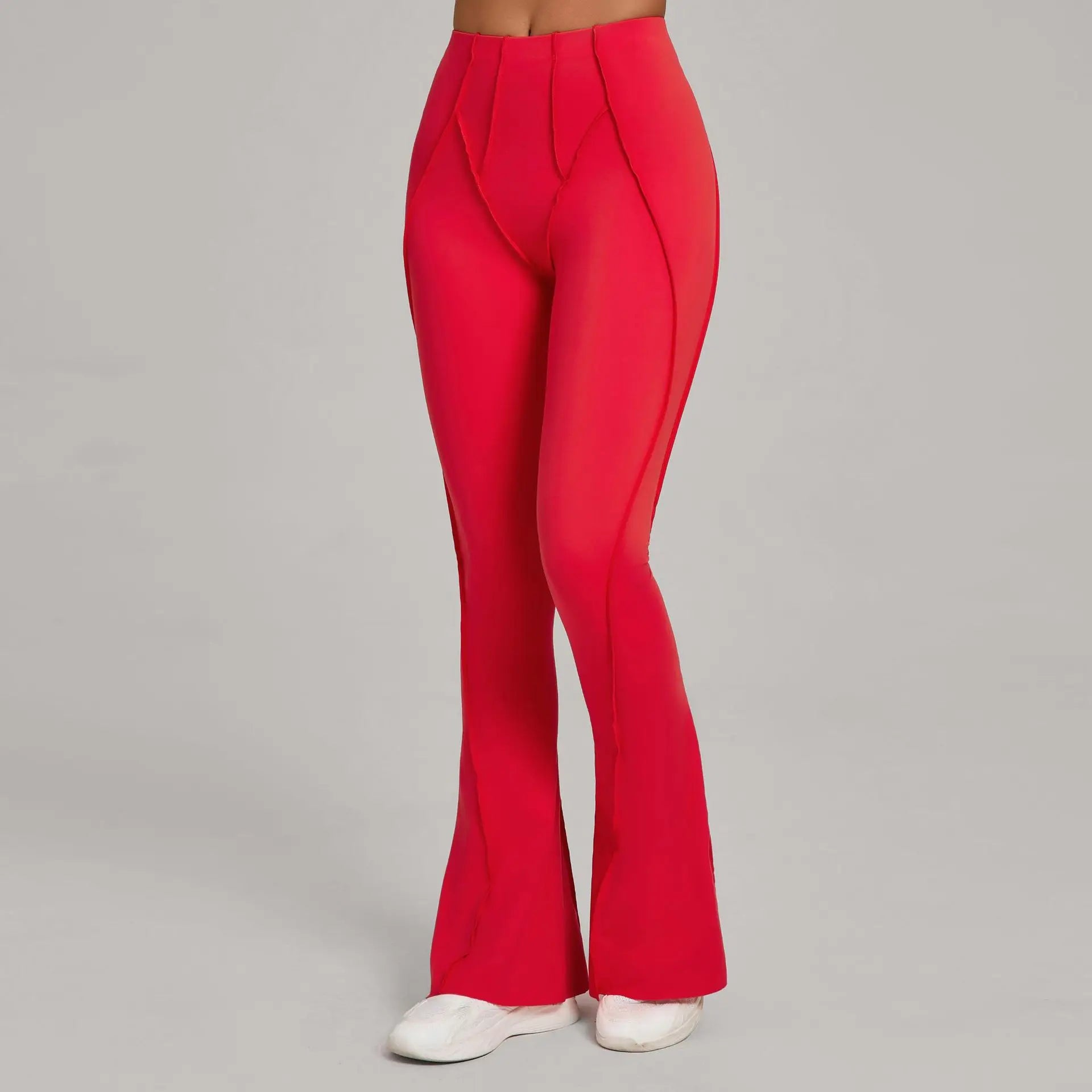 Gym Workout Women's Wide-Leg Tight-Fitting Hip-Lifting Yoga Flared Pants Dance High-Waist Flared Casual Outdoors Sports Trousers