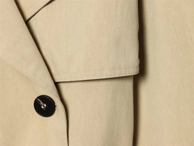Women's Jacket 2026 New Spring Fashion Khkai Belted Short Jacket for Women Autumn Ladies Jacket Casaul Chic Women Outerwear