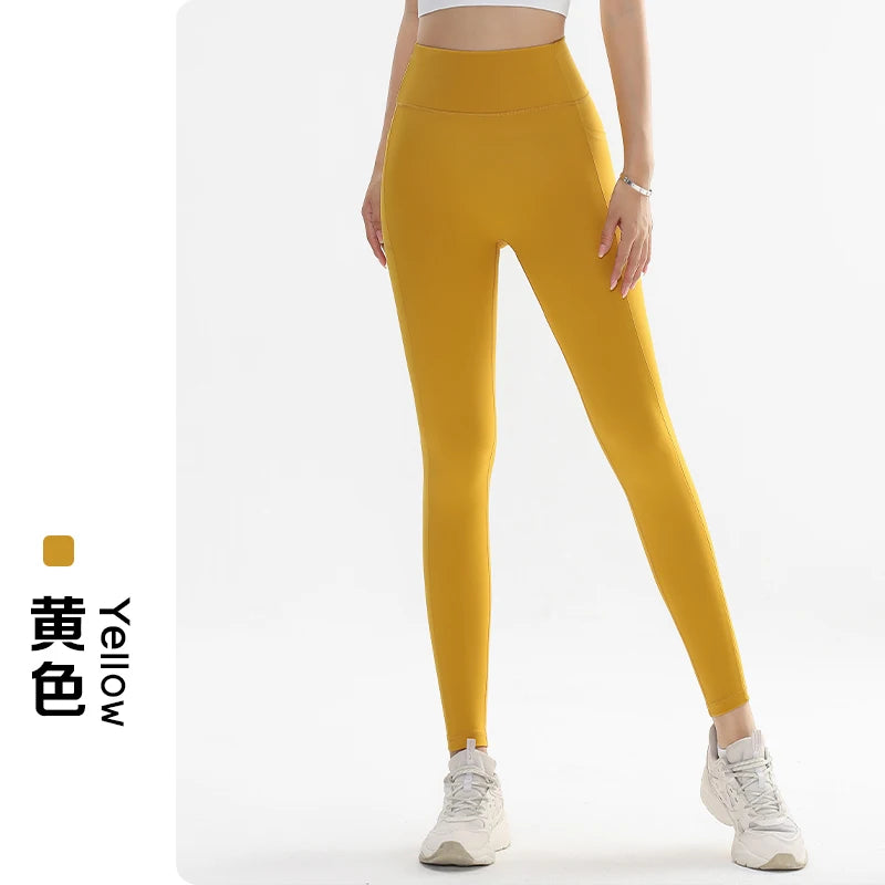 Yoga Leggings for Fitness Legging Sport Side Pocket Pants Female Soft High Waist Leggins Push Up Gym Tights Women