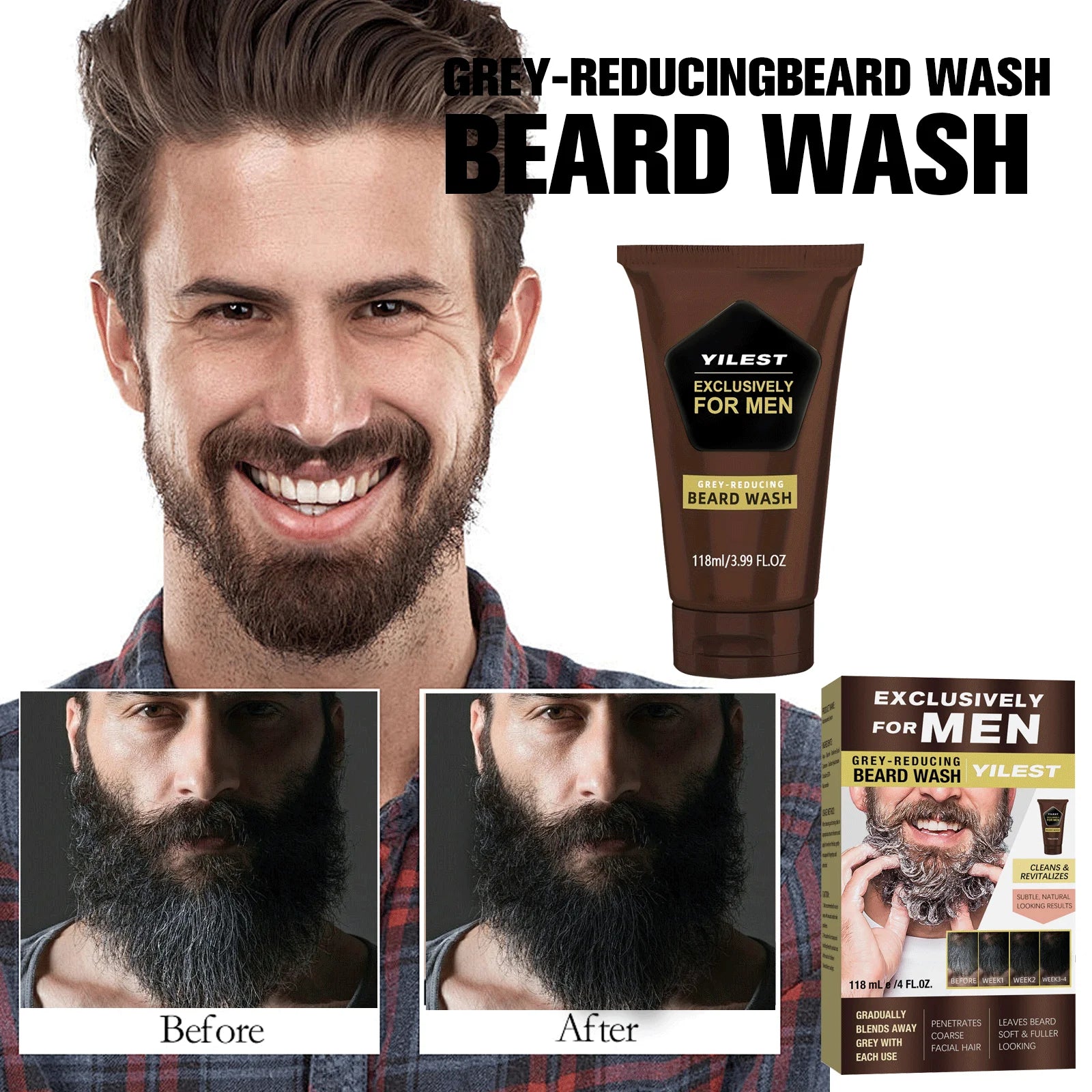 Beard Lotion Foam Rich Deep Cleaning Nourish Beard Remove Dirt Excess Grease Men Soft Beard Healthy Shine Strengthen Beard Roots