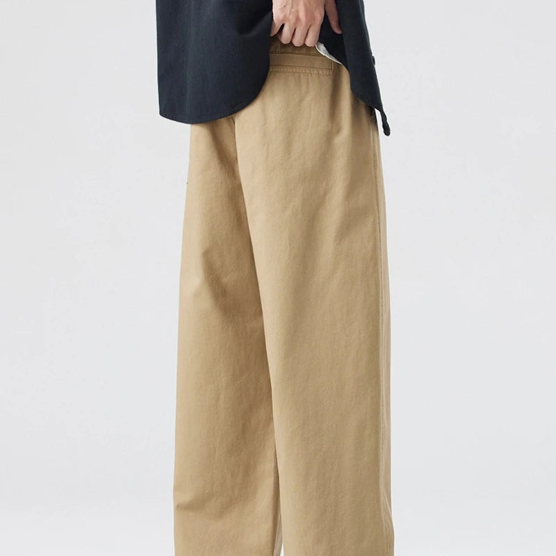 Retro Cotton Straight Casual Pants