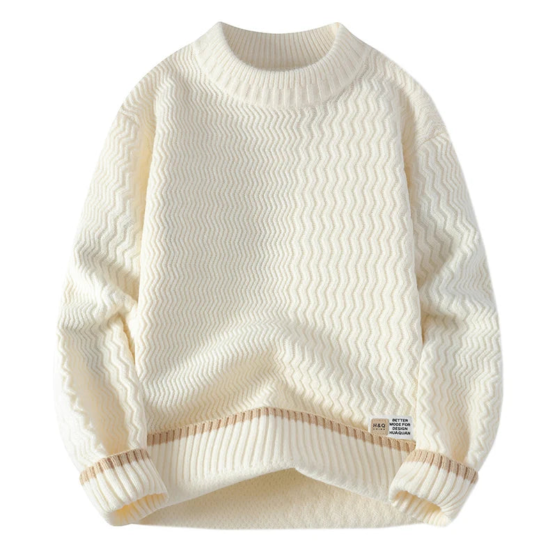 Men Casual Comfortable Warm Sweaters men round neck  Solid knitwear Men's High-Quality Fashion Trend Sweater 2025 Autumn/Winter