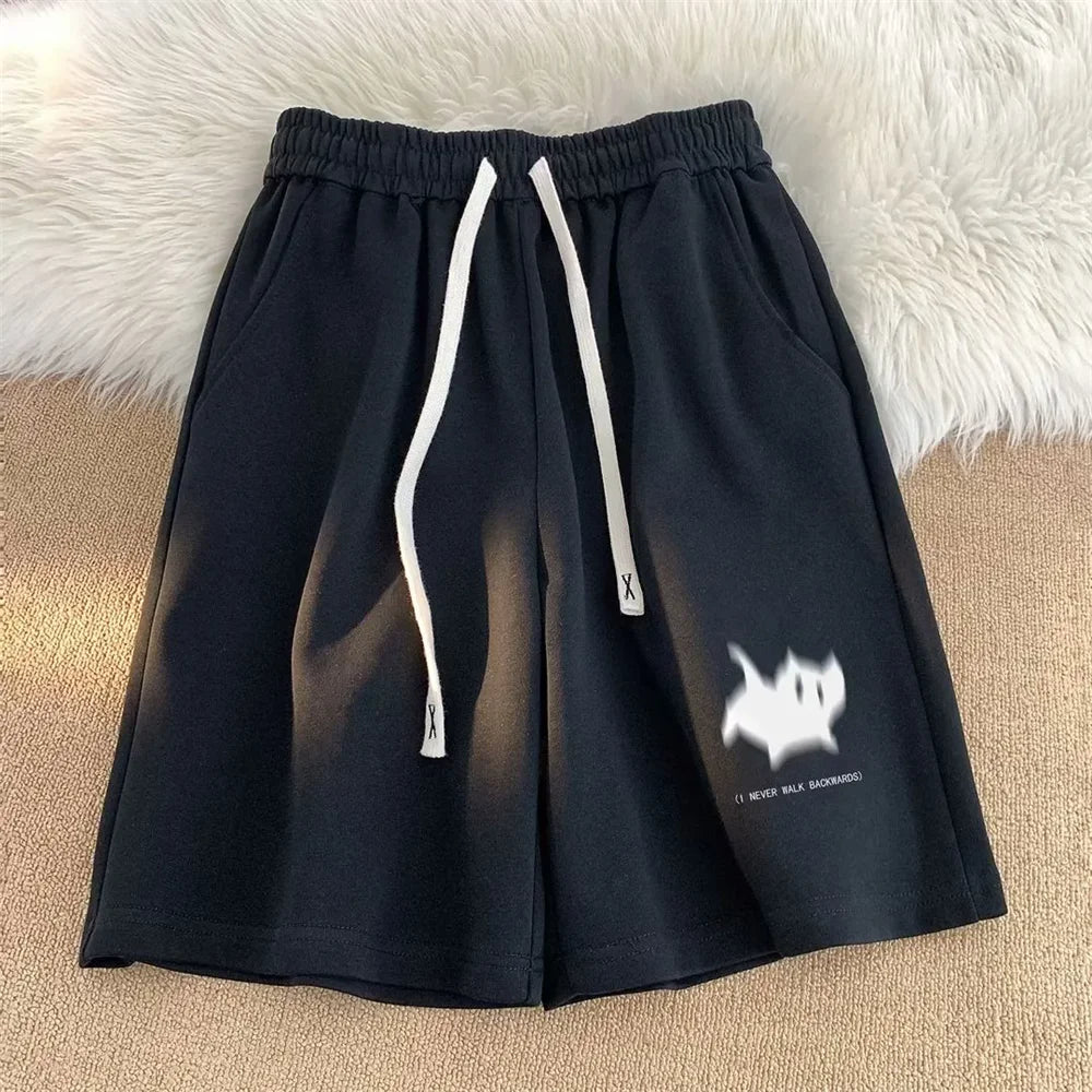 Oversized Graphic Basketball Style Shorts