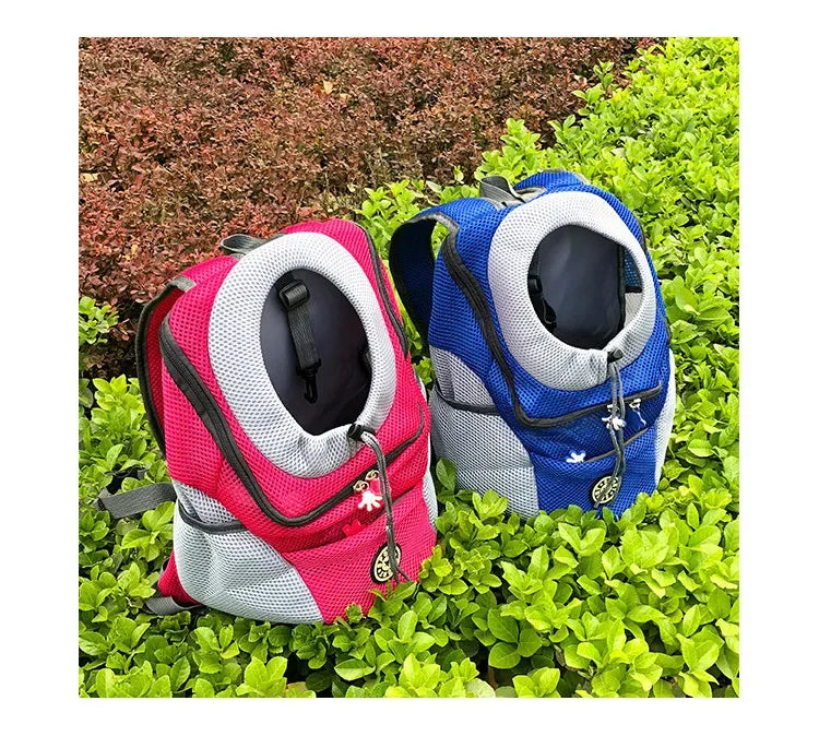 New Dog Pet Backpack Carrier Travel Bag Front Pack Breathable Adjustable with Safety Reflective Strips for Hiking Outdoor Cats